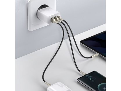 Kompaktní rychlonabíječka 2x USB / USB typu C 30W 3A Power Delivery Quick Charge bílá (CCXJ-E02)