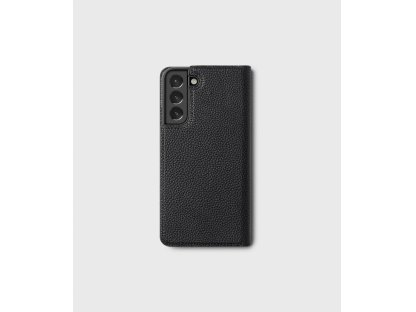 Kožené knížkové pouzdro Folio Signature s popruhem přes rameno pro Samsung Galaxy S22+ (S22 Plus) černé (FSS118R262)