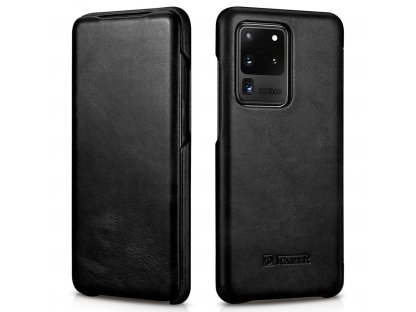 Kožené knížkové pouzdro Samsung Galaxy S20 Ultra černé (RS992008-BK)