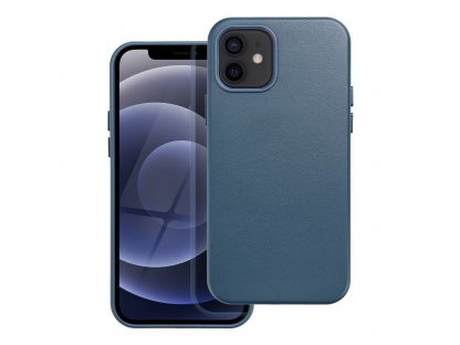 Kožený zadní kryt Mag pro IPHONE 12 indigo blue