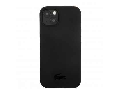 Lacoste Liquid Silicone Glossy Printing Logo Kryt pro iPhone 13 mini - černý