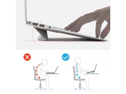 Laptop Stand skládaný podstavec pod laptop stříbrný (ACST0004)