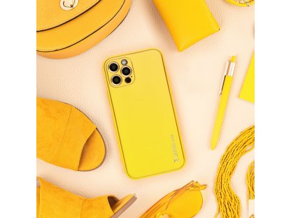 Kožený zadní kryt pro XIAOMI Redmi NOTE 12 4G žlutý