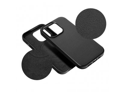 Leather Mag Cover for IPHONE 15 PLUS black