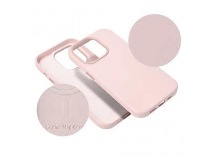 Leather Mag Cover for IPHONE 15 PRO MAX sand pink