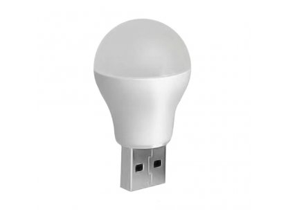 LED žárovka do USB bílé světlo 1W 6500K