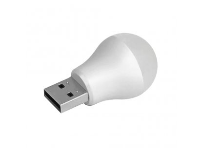 LED žárovka do USB bílé světlo 1W 6500K