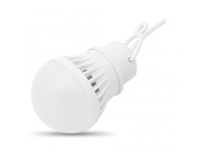LED žárovka do USB bílé světlo 5W kabel dlouhý 1m 350lm