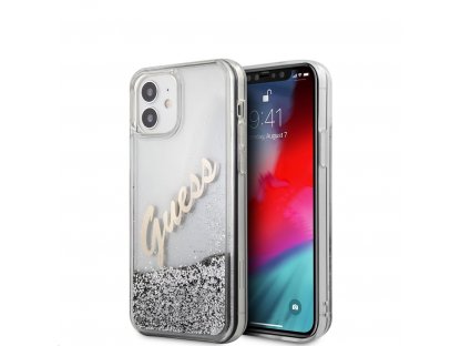 Liquid Glitter Vintage Kryt pro iPhone 12 mini 5.4 Silver