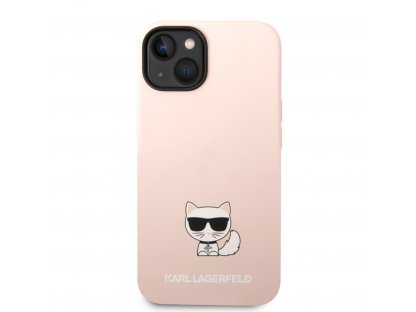 Liquid Silicone Choupette Zadní Kryt pro iPhone 14 - růžové