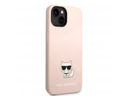 Liquid Silicone Choupette Zadní Kryt pro iPhone 14 - růžové