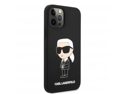 Liquid Silicone Ikonik NFT Zadní Kryt pro iPhone 12/12 Pro - černé