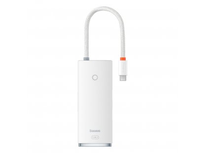 Lite Series adaptér HUB USB Type C - HDMI / 4x USB 3.0 20cm bílý (WKQX040002)