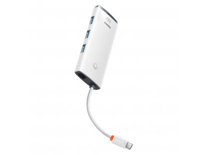 Lite Series adaptér HUB USB Type C - HDMI / 4x USB 3.0 20cm bílý (WKQX040002)