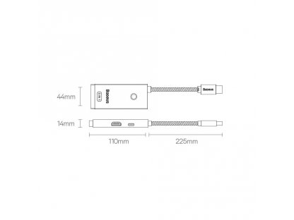 Lite Series adaptér HUB USB Type C - HDMI / 4x USB 3.0 20cm bílý (WKQX040002)