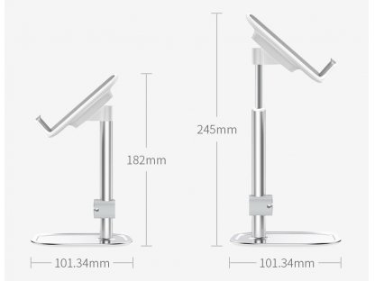 Literary Youth Desktop Bracket stojan na mobil a tablet (teleskopický) stříbrný
