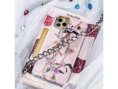 Luxury Series pouzdro zdobené krystaly Swarovski iPhone 11 Pro růžové