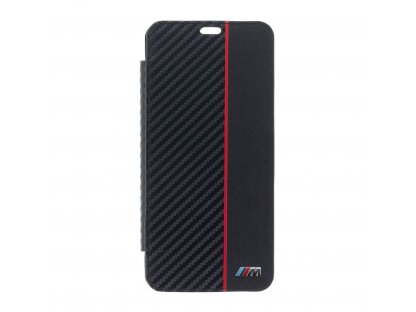 "M" Carbon Leather Book Case Pouzdro černé pro Samsung G965 Galaxy S9 Plus