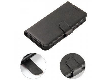 Magnetický kryt Cover with Flip Wallet Stand pro Xiaomi Redmi Note 12 5G / Poco X5 5G - černý