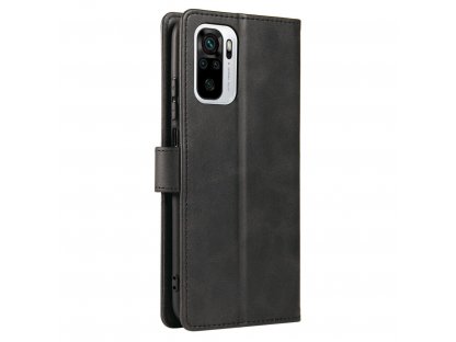 Magnetické elegantní pouzdro s flipovým krytem a funkcí stojánku pro Xiaomi Redmi Note 10 5G / Poco M3 Pro - černé