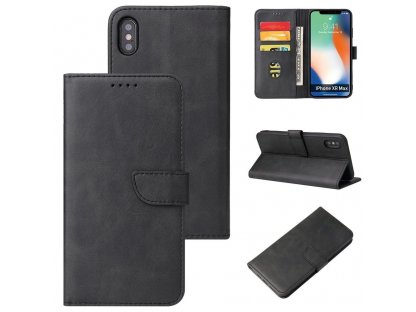 Magnet Case elegantní pouzdro s flipovým krytem a stojánkem iPhone XS Max černé