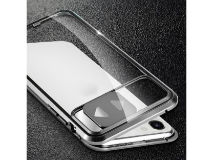 Magnetic Cam Slider Case magnetické pouzdro 360 na celý telefon + sklo na displej + clona naa kameru Huawei P30 Pro černé