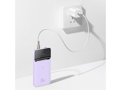 Magnetická powerbanka 10000mAh 20W 2022 Edition + USB kabel - USB typ C fialová (PPCX010105)