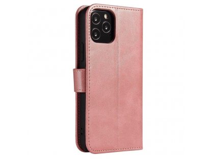 Magnetové pouzdro elegantní pouzdro s flipovým krytem a funkcí stojánku Xiaomi Poco M3 / Xiaomi Redmi 9T růžové