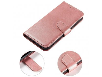 Magnetové pouzdro elegantní pouzdro s flipovým krytem a funkcí stojánku Xiaomi Poco M3 / Xiaomi Redmi 9T růžové