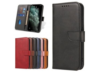 Magnetové pouzdro elegantní pouzdro s flipovým krytem a funkcí stojánku pro Xiaomi Redmi Note 10 Pro - černé