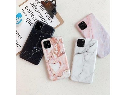 Marble gelové pouzdro mramorované iPhone 12 mini bílé