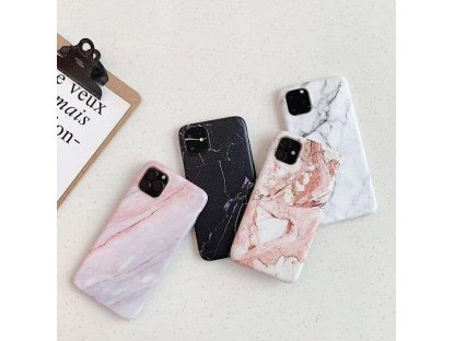 Marble gelové pouzdro mramorované iPhone 12 mini bílé