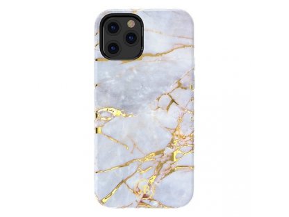 Marble Series elegantní pouzdro s potiskem mramor iPhone 12 Mini bílo/blankytné