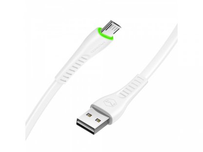 Mcdodo nabíjecí / datový kabel Micro USB s LED indikátorem 1,2m Flying Fish Series, bílá