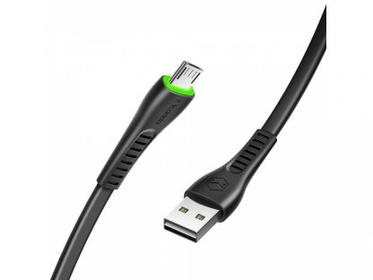 Mcdodo nabíjecí / datový kabel Micro USB s LED indikátorem 1,2m Flying Fish Series, černá