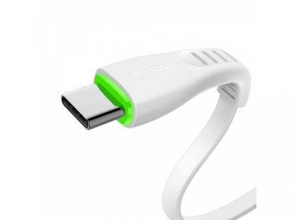 Mcdodo nabíjecí / datový kabel USB-C s LED světlem 1,8 m Flying Fish Series bílá