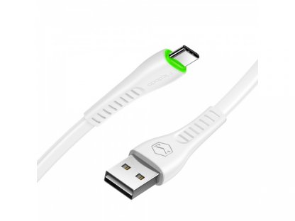 Mcdodo nabíjecí / datový kabel USB-C s LED světlem 1,8 m Flying Fish Series bílá