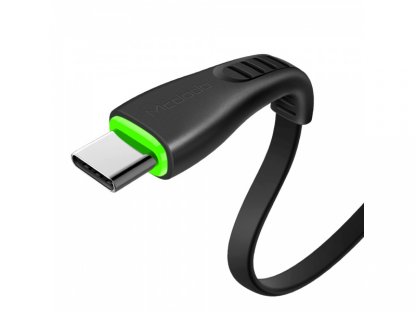 Mcdodo nabíjecí / datový kabel USB-C s LED světlem 1,8 m Flying Fish Series černá