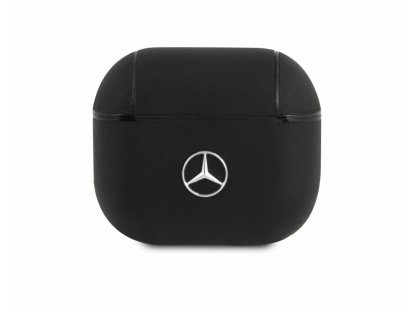 Mercedes Kožené Pouzdro pro AirPods 3 Black