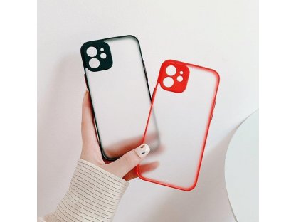 Silikonové flexibilní průsvitné pouzdro Milky Case pro Xiaomi Poco X3 NFC - červené