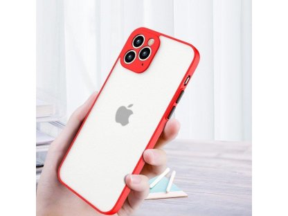 Silikonové flexibilní průsvitné pouzdro Milky Case pro Xiaomi Poco X3 NFC - červené