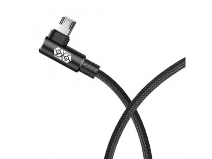 MVP Elbow Type Úhlový kabel s boční zástrčkou micro USB 1.5A 2M černý