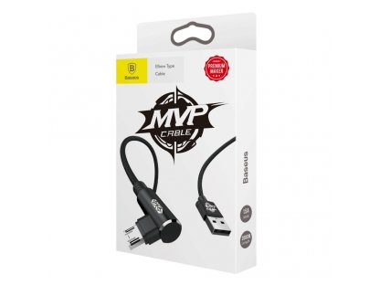 MVP Elbow Type Úhlový kabel s boční zástrčkou micro USB 1.5A 2M černý