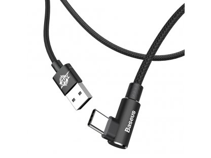 MVP Elbow Type Úhlový kabel s boční zástrčkou USB Type-C 1.5A 2M černý