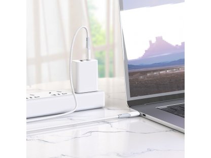 Napájecí kabel USB typ C na USB typ C PD60W 3A Ferry X70 bílý