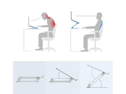 Nastavitelný stojan na notebook ProDesk šedý