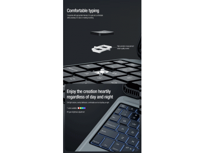 Pouzdro s klávesnicí Nillkin Bumper Combo (Backlit Version) pro iPad Air 10.9 2020/Air 4/Air 5/Pro 11 2020/2021/2022 - černé