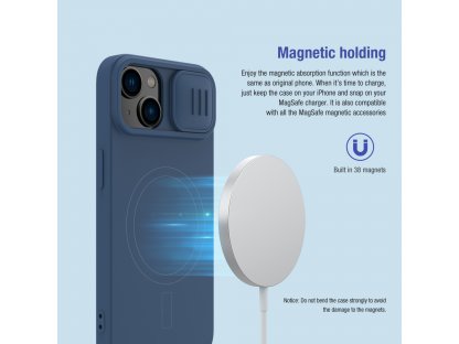 Silikonový Kryt Nillkin CamShield Silky Magnetic pro Apple iPhone 14 - fialový