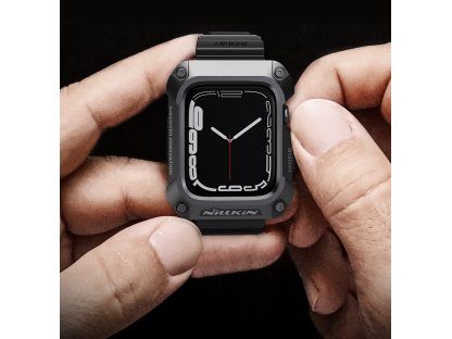 Řemínek + Kryt Nillkin DynaGuard pro Apple Watch Series 45mm 7/8 - černý