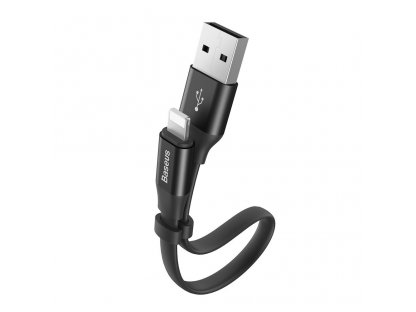 Nimble plochý kabel USB / Lightning s úchytem 2A 0,23M černý (CATMBJ-01)